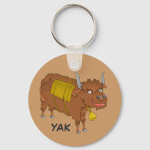 Cheerful cartoon yak