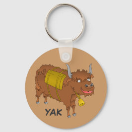 Cheerful cartoon yak sleutelhanger