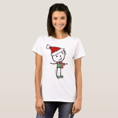 Cheerful Charlie Stick-Fig, kerstfeestdag T-shirt (Voorkant volledig)