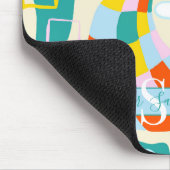 Cheerful Checks Abstract Monogrammed Mousepad Muismat (Hoek)