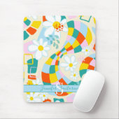Cheerful Checks Abstract Monogrammed Mousepad Muismat (Met muis)