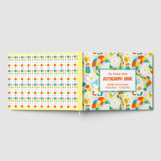 Cheerful Checks - Gepersonaliseerd kaartboek Gastenboek (Volledig)