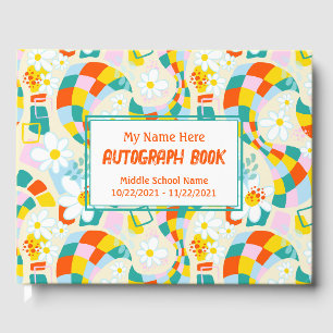 Cheerful Checks - Gepersonaliseerd kaartboek Gastenboek