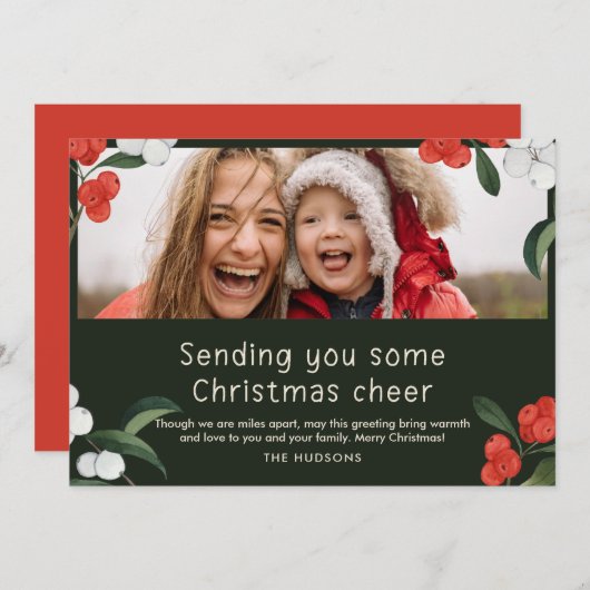 Cheerful Cherries - kerstkaart Kaart (Voorkant / Achterkant)