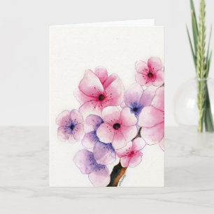 Cheerful cherry blossom voor elke keer begroeting kaart