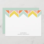 Cheerful Chevron Stationery Notitiekaartje (Voorkant / Achterkant)