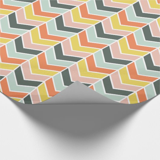 Cheerful Chevron van Origami-Prints Cadeaupapier (Hoek)