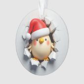 Cheerful Chick Holiday Breakout Ornament (voorkant)
