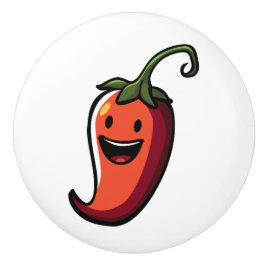 Cheerful Chili Pepper Keramische Knop