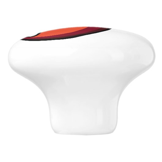 Cheerful Chili Pepper Keramische Knop (Zijkant)