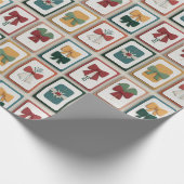 Cheerful Christmas Bow Illustration Cadeaupapier (Hoek)