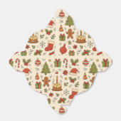 Cheerful Christmas Doodle Pattern Bedankdoosjes (Uitgevouwen)