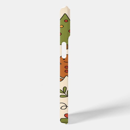 Cheerful Christmas Doodle Pattern Case-Mate iPhone Case (Achterkant / Rechts)