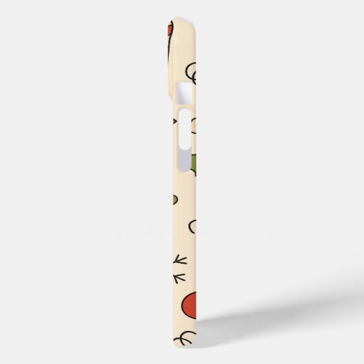 Cheerful Christmas Doodle Pattern Case-Mate iPhone Case (Achterkant / Links)