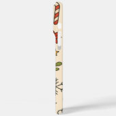 Cheerful Christmas Doodle Pattern Case-Mate iPhone Case (Achterkant / Links)