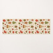 Cheerful Christmas Doodle Pattern Yogamat (Achterkant (horizontaal))