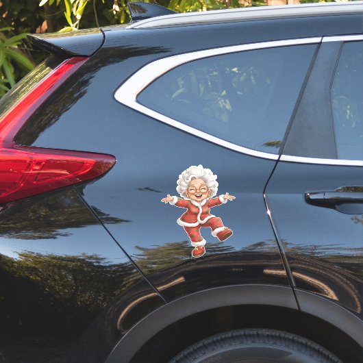 Cheerful Christmas Grandma Holiday Celebrations Sticker (Auto Zijkant)