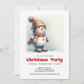 Cheerful Christmas snowman invite kids editable Kaart (Voorkant)
