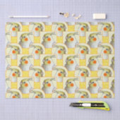 Cheerful Cockatiel Happy Yellow Bird Pattern Fun Tissuepapier (Craft)