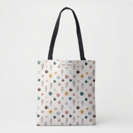 Cheerful Coffee Mom Custom Tote Bag