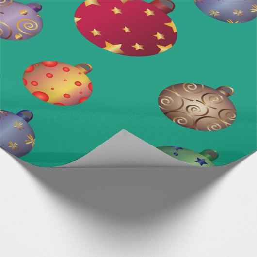 Cheerful Colorful Kerstversieringen Cadeaupapier (Hoek)