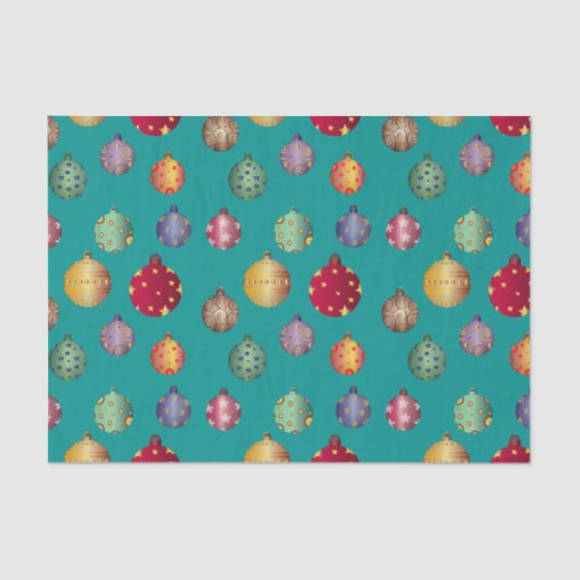 Cheerful Colorful Kerstversieringen Tissuepapier (Voorkant)