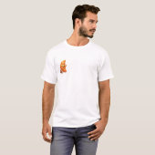 Cheerful Croissant Traveler with Suitcase T-shirt (Voorkant volledig)
