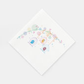 Cheerful Cute Birds in Cages Napkins Servet (Hoek)