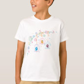 Cheerful Cute Birds in kooien T-shirt (Voorkant)