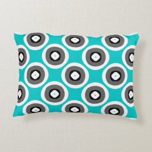Cheerful Cute Greenish Black White Accent Kussen