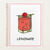 Cheerful Cute Modern Fresh Coctail Pink Planner (Voorkant)