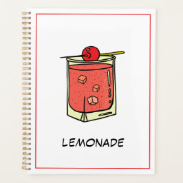 Cheerful Cute Modern Fresh Coctail Pink Planner