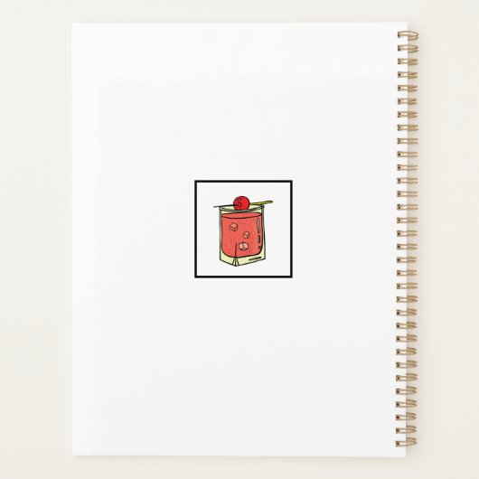 Cheerful Cute Modern Fresh Coctail Pink Planner (Achterkant)