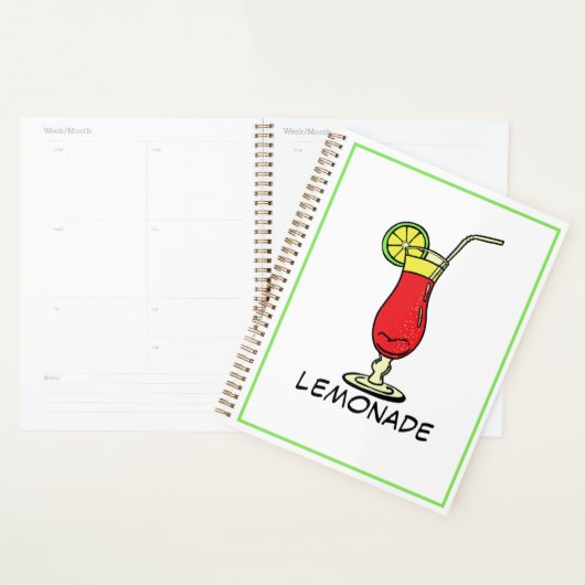 Cheerful Cute Modern Fresh Coctail Trendy Script Planner (Display)