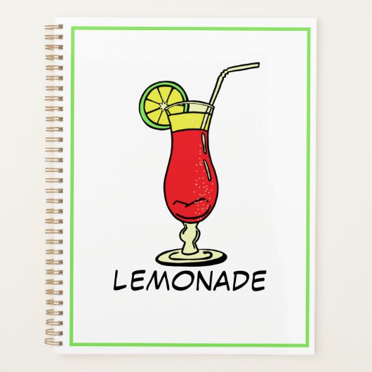 Cheerful Cute Modern Fresh Coctail Trendy Script Planner (Voorkant)
