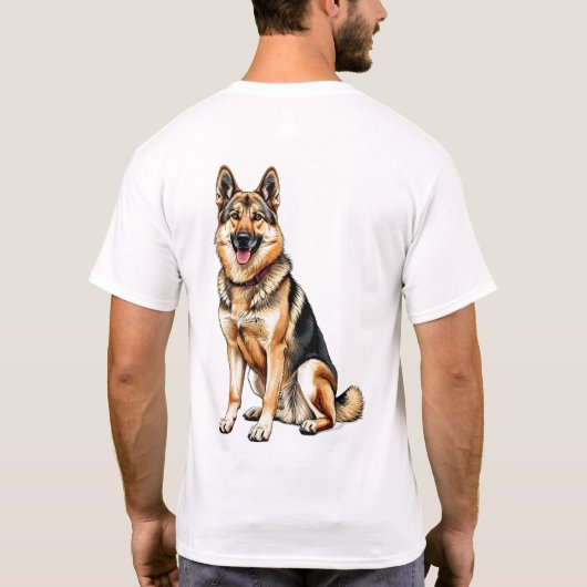 Cheerful Czechoslovakian Wolfdog Dog T-shirt (Achterkant)