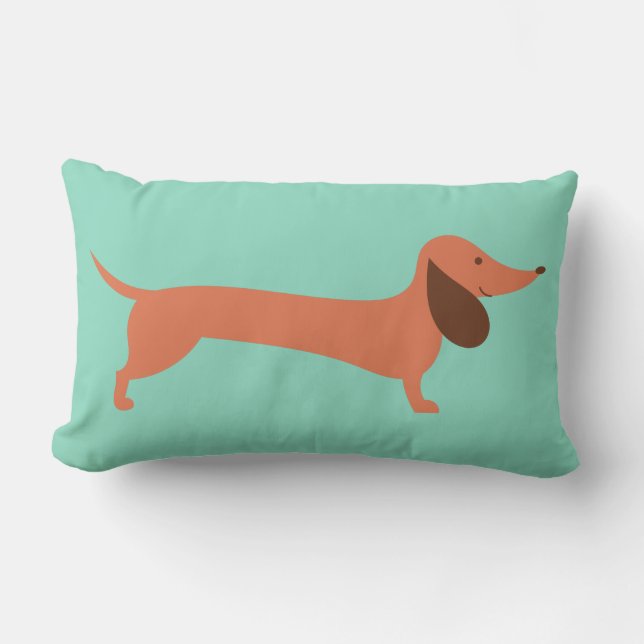 Cheerful Dachshund Kussen (Voorkant)
