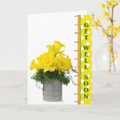 Cheerful Daffodil Bouquet komt snel goed Kaart (Gele Bloem)