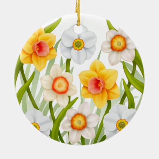 Cheerful Daffodils Ornament (Achterkant)