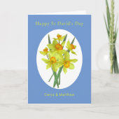 Cheerful Daffodils St David's Day Personalized Kaart (Voorkant)