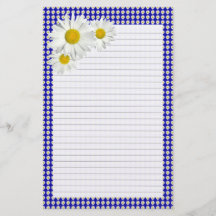 Cheerful Daisy Lined Personal Briefpapier