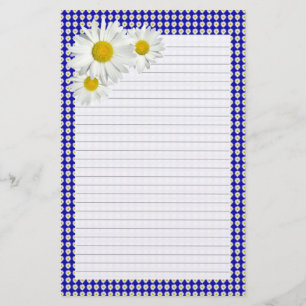Cheerful Daisy Lined Personal Briefpapier