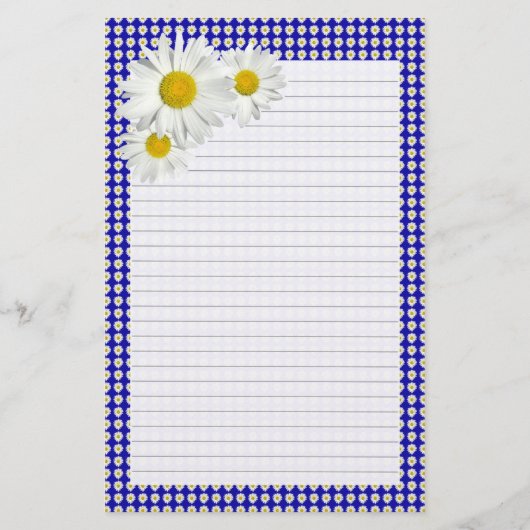 Cheerful Daisy Lined Personal Briefpapier (Achterkant)