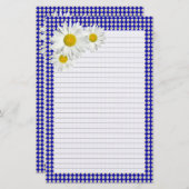 Cheerful Daisy Lined Personal Briefpapier (Voorkant / Achterkant)