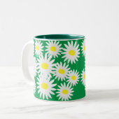 Cheerful Daisy Tweekleurige Koffiemok (Voorkant links)