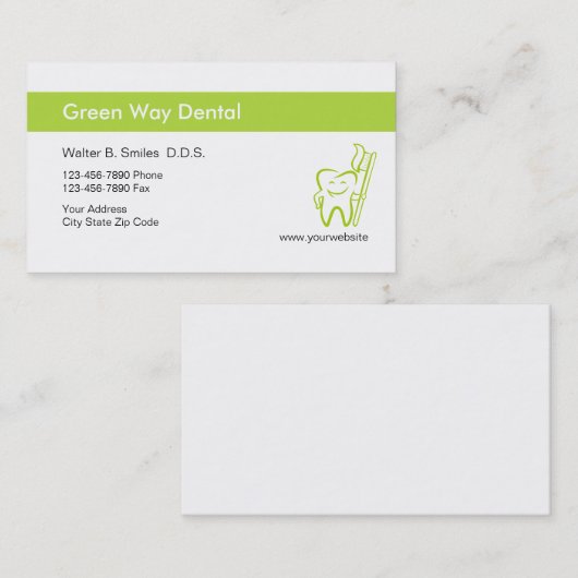 Cheerful Dentist Visitekaartjes (Voorkant / Achterkant)