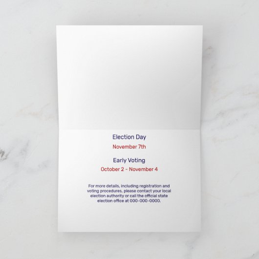  Cheerful Donkey Vote Reminder Kaart (Binnen)