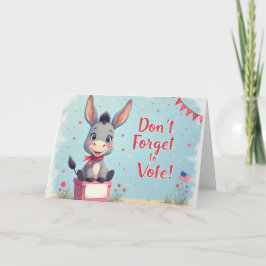  Cheerful Donkey Vote Reminder Kaart