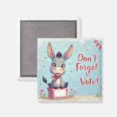Cheerful Donkey Vote Reminder Magneet (Voorkant / Achterkant)