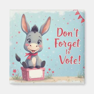 Cheerful Donkey Vote Reminder Magneet